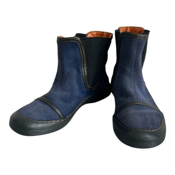 TCHOCO Blue Suede Chelsea Ankle Boots Women’s Sneakers Booties Size 6 - Picture 5 of 11